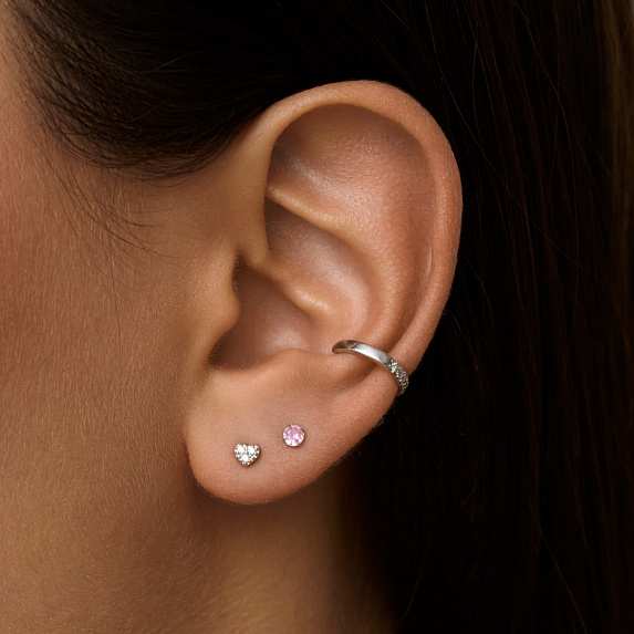 Серьга кафф серебро 925 моносерьга серебряная одиночная Miestilo