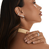 Серебряное широкое кольцо с фианитами Miestilo
