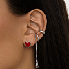 Серьги серебро 925 серебряные гвоздики сердечки Miestilo