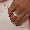 Серебряное кольцо сердца с фианитами MIESTILO Miestilo