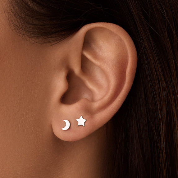 Серьги серебро 925 серебряные гвоздики женские звезды Miestilo