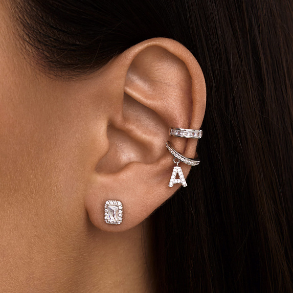 Серьги серебро 925 серебряные гвоздики с камнями Miestilo