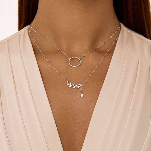 Подвеска серебро 925 на шею веточка Miestilo