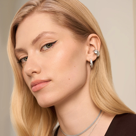 Серьги серебро 925 серебряные гвоздики женские кольца Miestilo