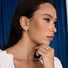Серьги серебро 925 серебряные гвоздики женские с камнем Miestilo