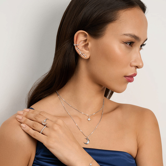 Серьги серебро 925 серебряные клаймберы созвездие Miestilo