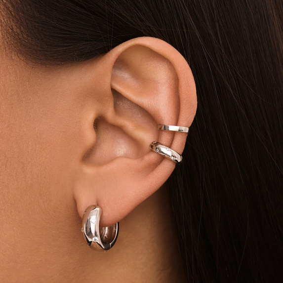 Серьги кольца серебро 925 серебряные круглые конго Miestilo