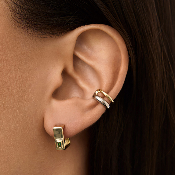 Серьги серебро 925 серебряные гвоздики позолоченные Miestilo