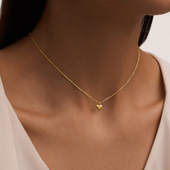 Серебряное парное колье с сердцами для мамы и ребенка Miestilo