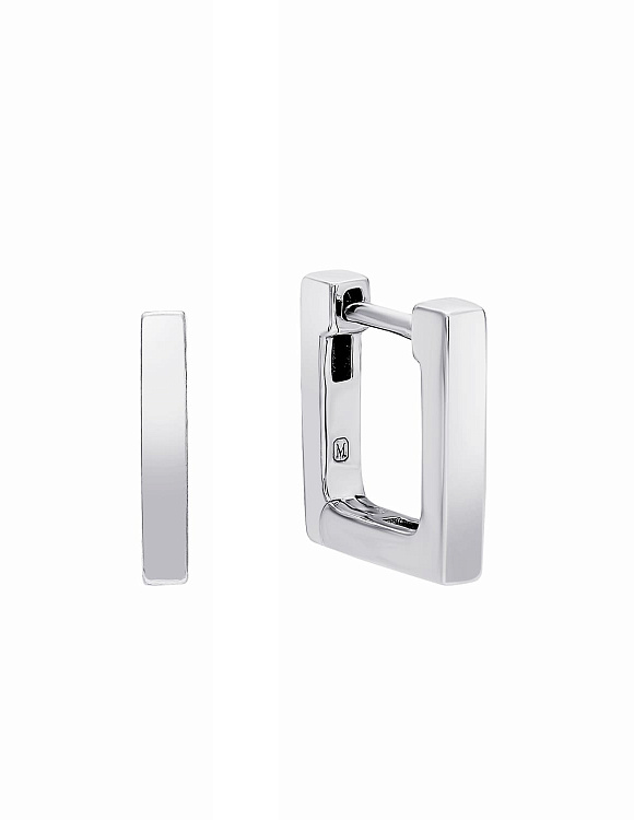 Серебряные серьги квадрат внутр. раст. 9мм Miestilo  2