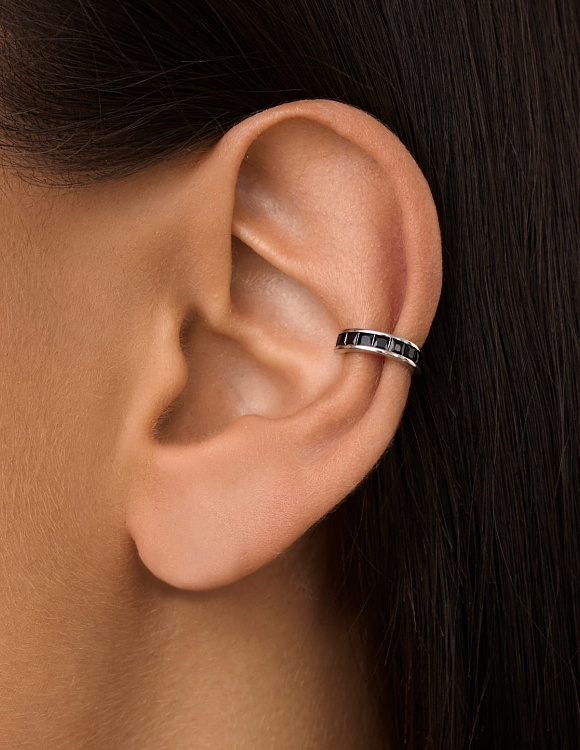 Серьга кафф серебро 925 моносерьга серебряная одиночная Miestilo