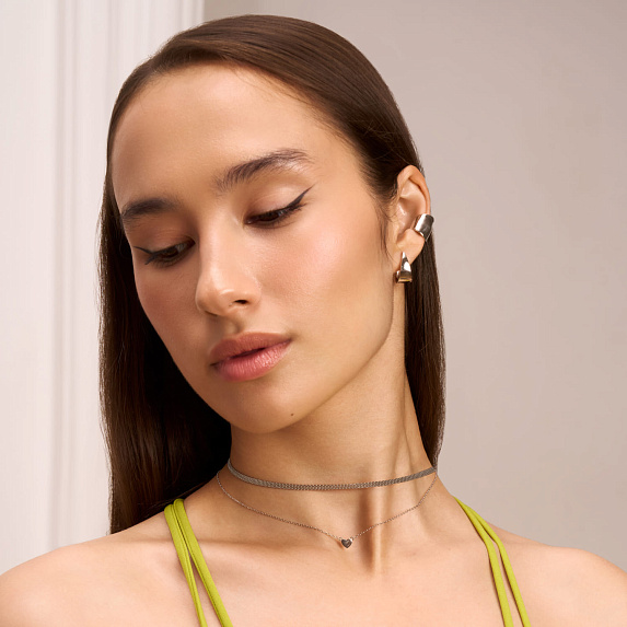 Серьги серебро 925 женские конго без вставок Miestilo