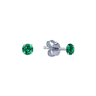Серьги серебро 925 серебряные гвоздики женские с камнем Miestilo