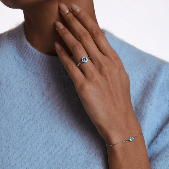 Серебряное кольцо с синтетической шпинелью и эмалью Miestilo