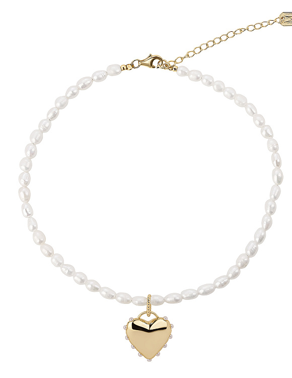 Колье на шею серебро 925 чокер жемчуг Miestilo  2