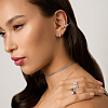 Серебряный кафф с фианитами Miestilo