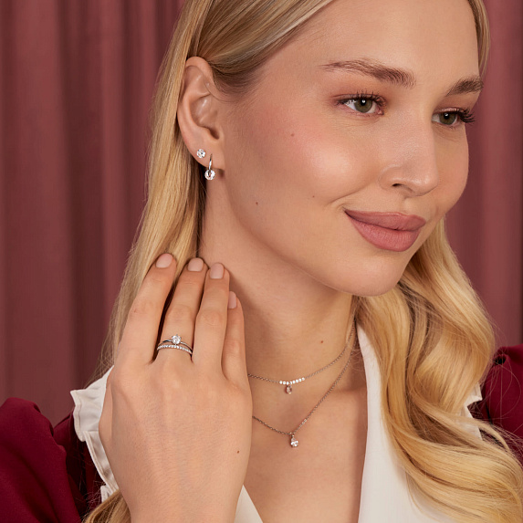 Серьги серебро 925 серебряные капли продевки Miestilo
