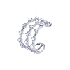 Кафф из серебра с фианитами Miestilo
