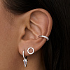 Серебряные серьги кольца с фианитом Miestilo
