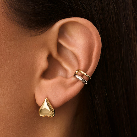 Серьги серебро 925 серебряные гвоздики женские сердечки Miestilo