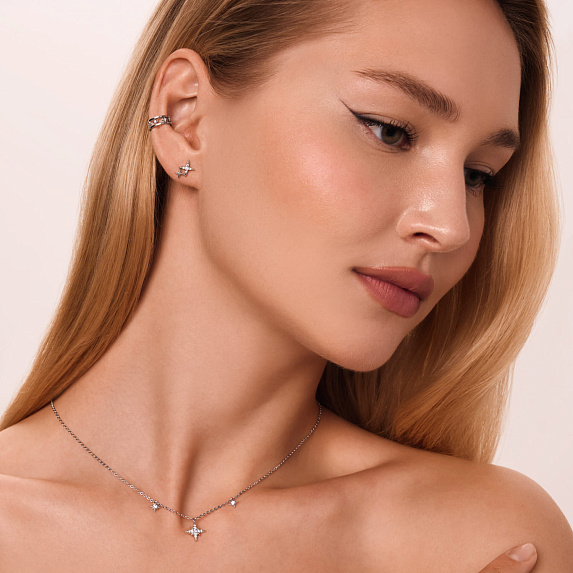 Серьги пусеты со звездами Miestilo