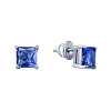 Серьги серебро 925 серебряные гвоздики женские квадратные Miestilo