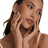 Серебряный пирсинг с фианитом  Miestilo