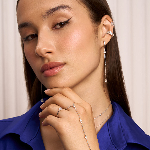 Серьги серебро 925 серебряные висюльки длинные Miestilo