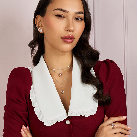 Моносерьга серебро 925 гвоздик c буквой O Miestilo