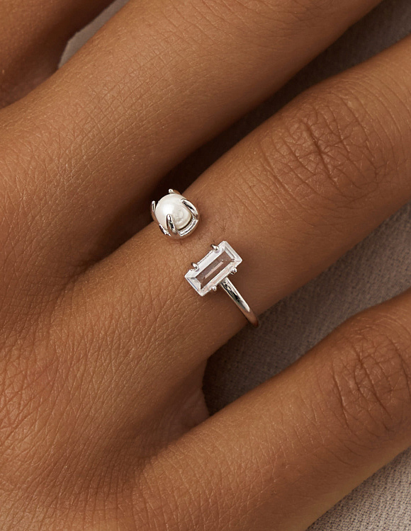 Кольцо серебро 925 ювелирное колечко регулируемое Miestilo