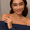 Серебряное колье с крестом и фианитами Miestilo