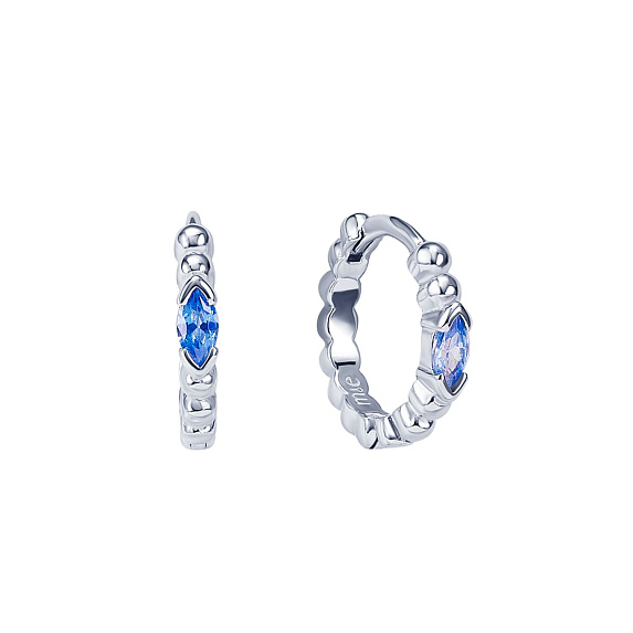 Серьги серебро 925, серьги кольца серебро, серьги конго серебро 925 Miestilo