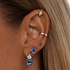 Серьги серебро 925 серебряные гвоздики женские квадратные Miestilo