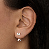 Серьги серебро 925 гвоздики с камнями трансформеры Miestilo