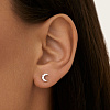 Серьги серебро 925 серебряные гвоздики луна Miestilo
