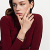 Серебряный жесткий браслет с фианитами Miestilo