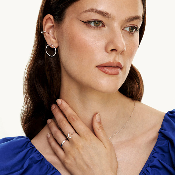 Серьги серебро 925 серебряные гвоздики женские круглые Miestilo