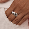 Серебряное кольцо сердца MIESTILO Miestilo
