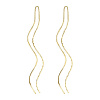 Серьги серебро 925 протяжки длинные в позолоте Miestilo