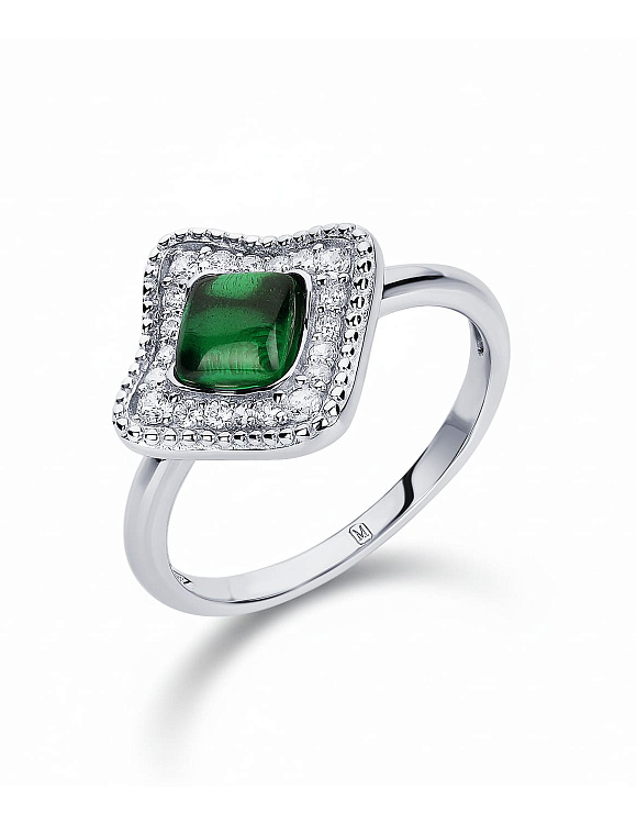 Серебряное кольцо с фианитами Miestilo  2