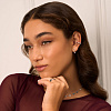 Серебряные серьги кольца с фианитами Miestilo
