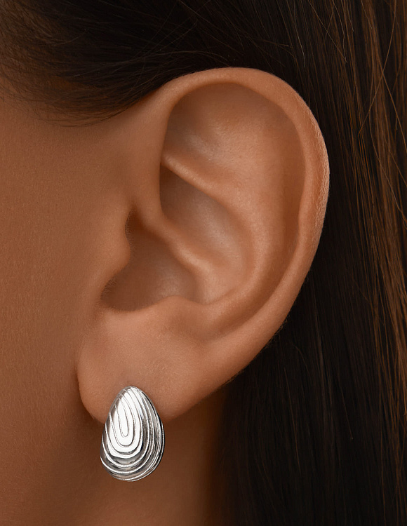 Серебряные серьги гвоздики Miestilo 2