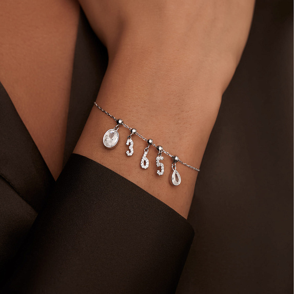 Серебряный браслет для шармов Miestilo