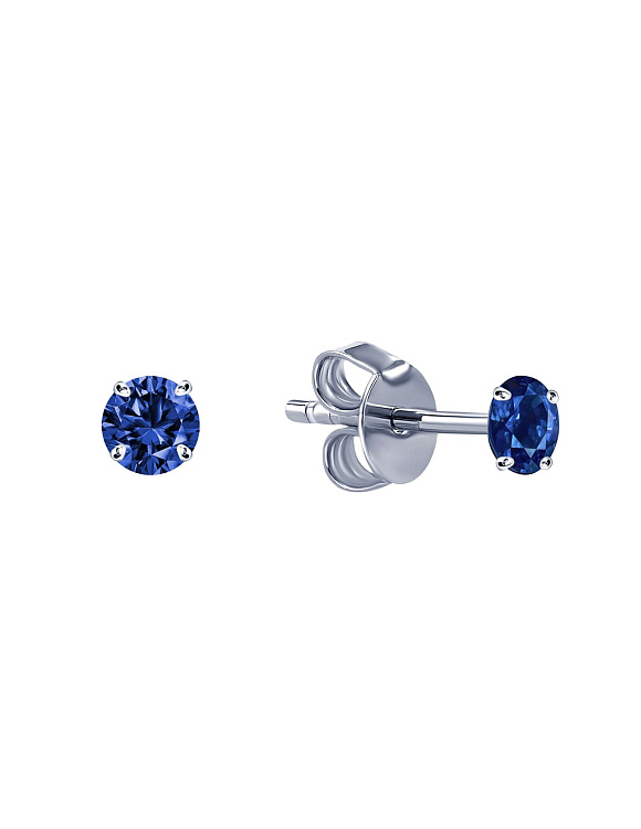 Серьги серебро 925 серебряные гвоздики женские с камнем Miestilo  2