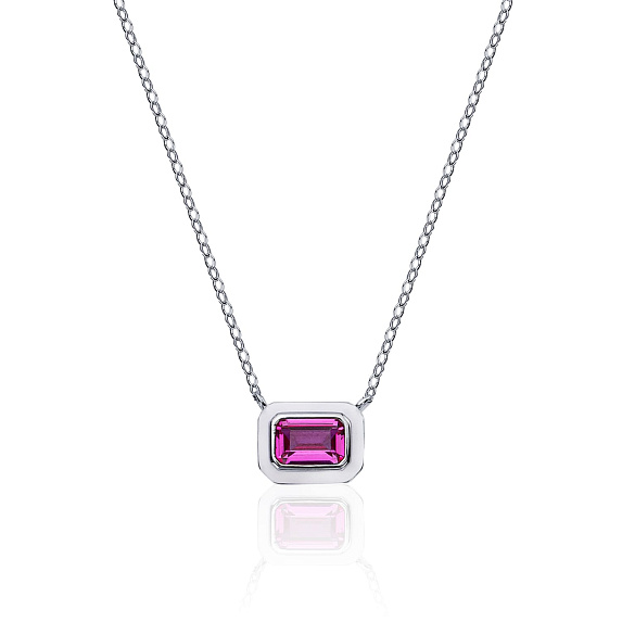 Серебряное колье с эмалью и корундом MIESTILO Miestilo