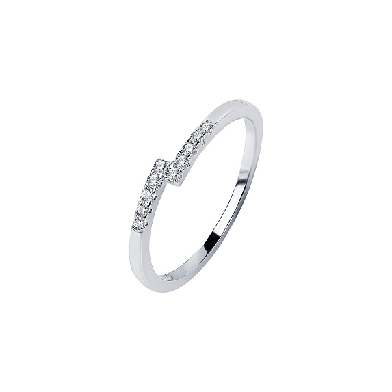 Серебряное кольцо с фианитами Miestilo