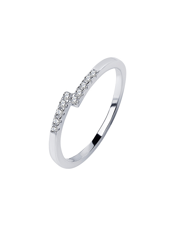 Серебряное кольцо с фианитами Miestilo  2