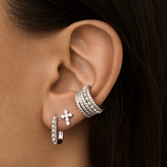 Серьги гвоздики серебро 925 серебряные пусеты кресты Miestilo