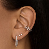 Серебряные серьги с фианитами Miestilo