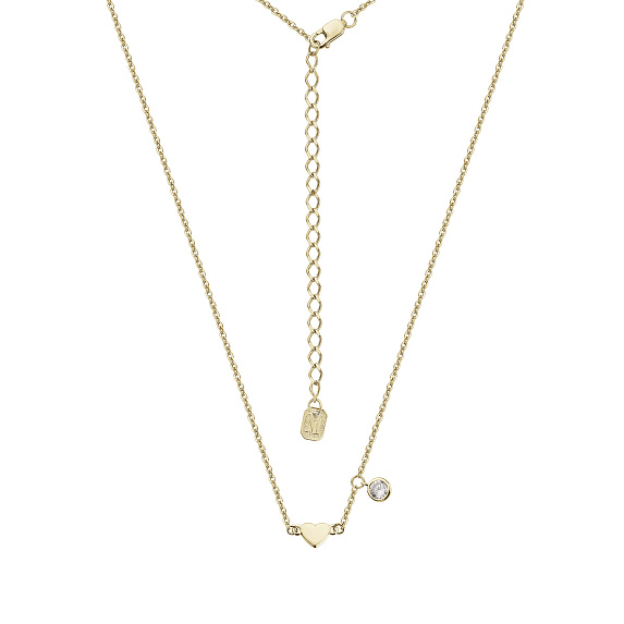 Подвеска на шею серебро 925 сердце в позолоте Miestilo